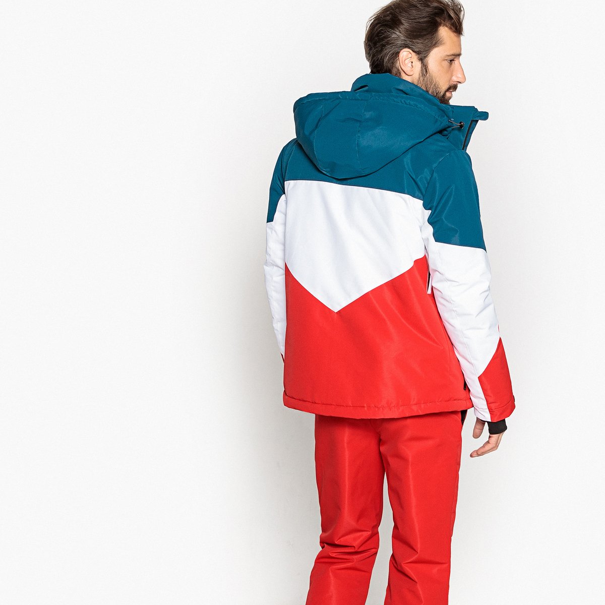 Куртка La Redoute Лыжная с воротником-стойкой и капюшоном L синий, размер L - фото 4