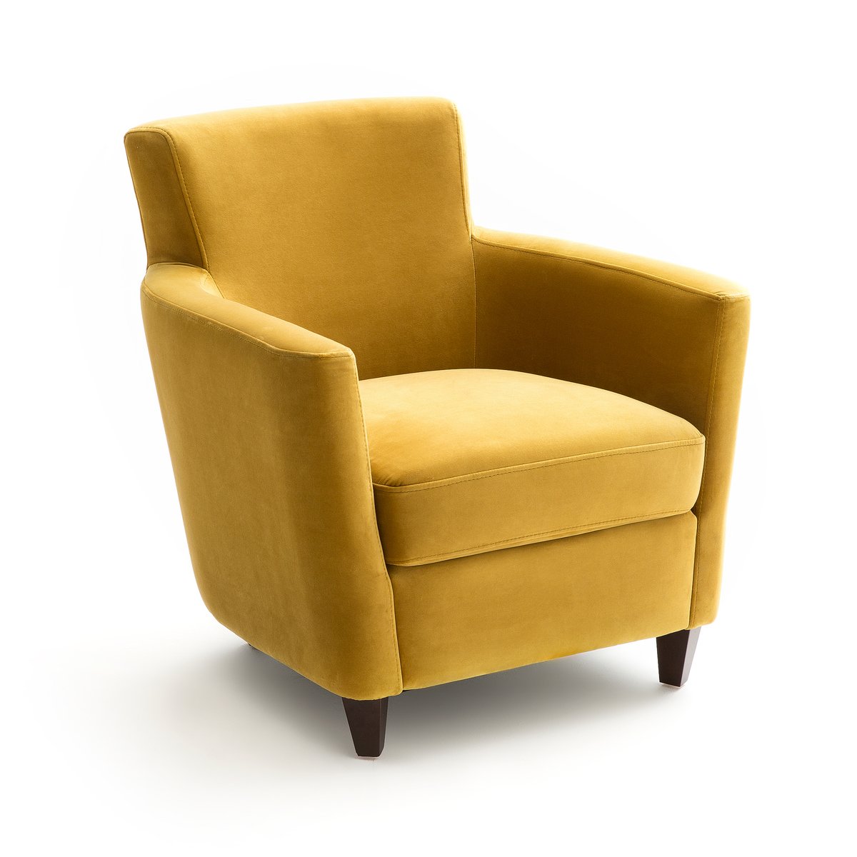 Кресло La Redoute Велюровое Mathesson единый размер желтый - фото 1