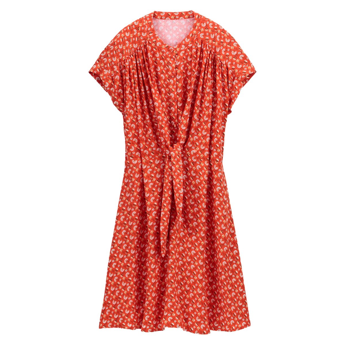 

Платье LA REDOUTE COLLECTIONS, Разноцветный, Платье Струящееся с короткими рукавами и цветочным рисунком 40 разноцветный