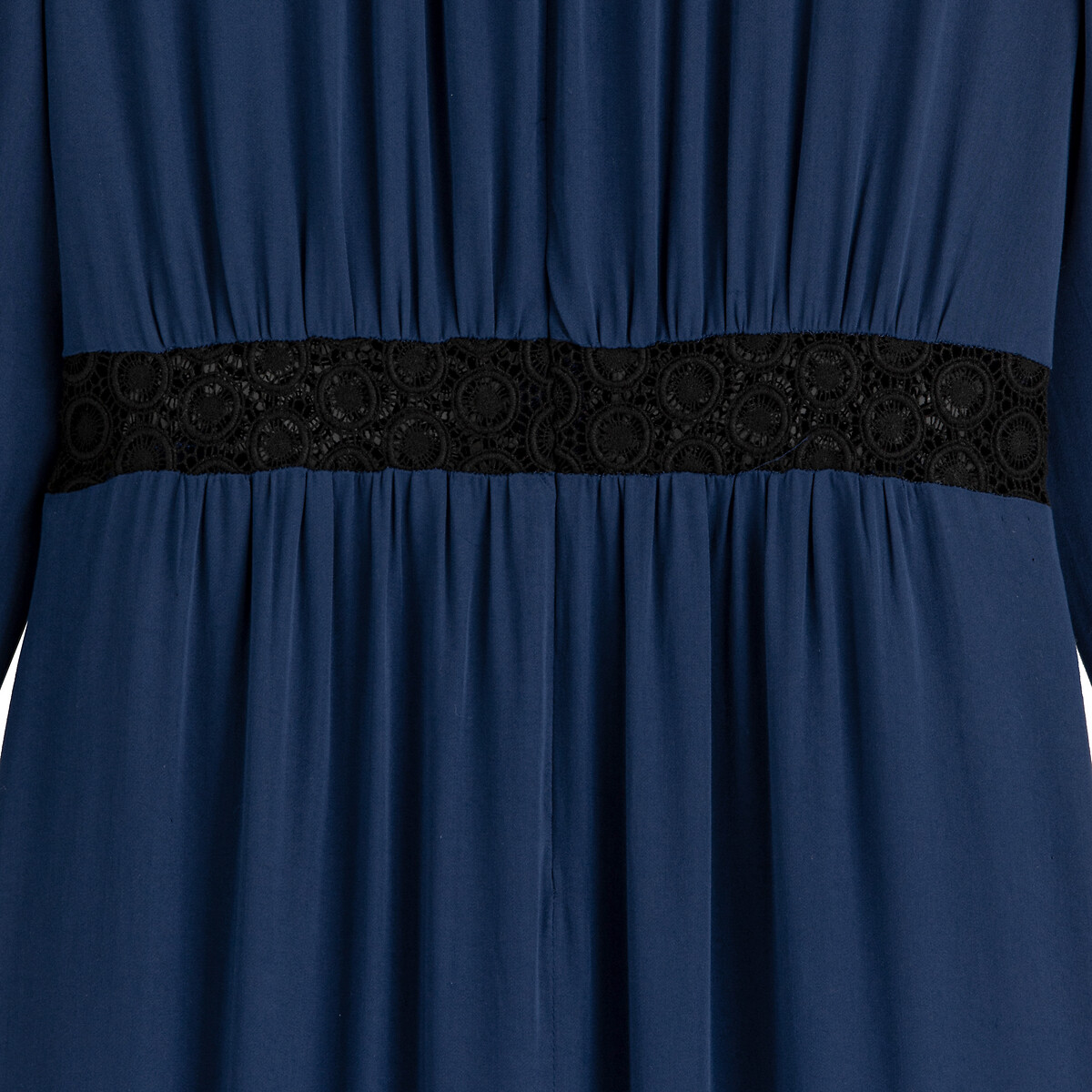 Платье LaRedoute Прямое длинное с длинными рукавами 36 (FR) - 42 (RUS) синий, размер 36 (FR) - 42 (RUS) Прямое длинное с длинными рукавами 36 (FR) - 42 (RUS) синий - фото 4