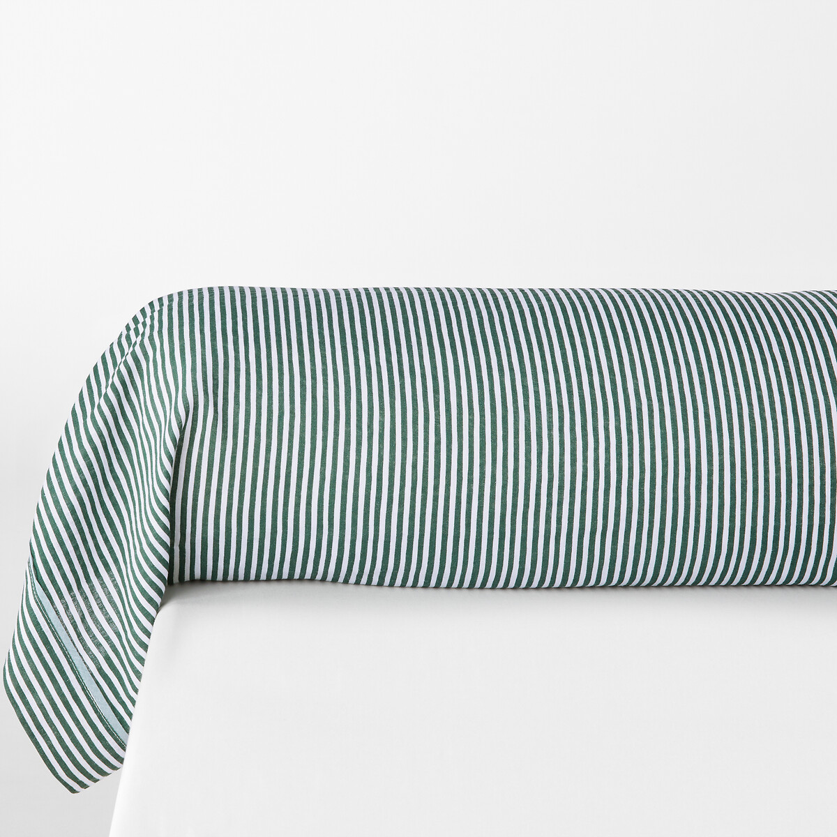 Наволочка На подушку-валик из льна и хлопка Lior 85 x 185 см зеленый