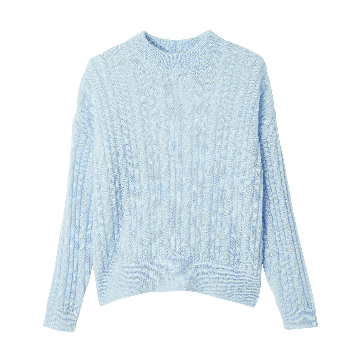 Пуловер La Redoute С круглым вырезом из плотного плетеного трикотажа XL синий, размер XL - фото 5