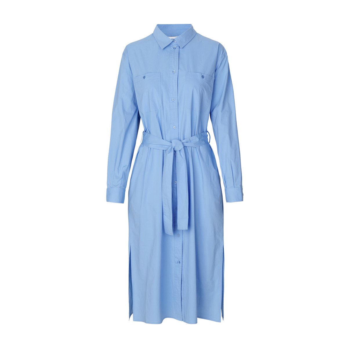Платье-рубашка LaRedoute Длинная CORA XS синий, размер XS - фото 5