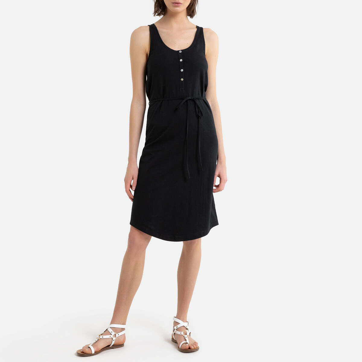 Платье La Redoute Без рукавов из трикотажа S черный, размер S - фото 2