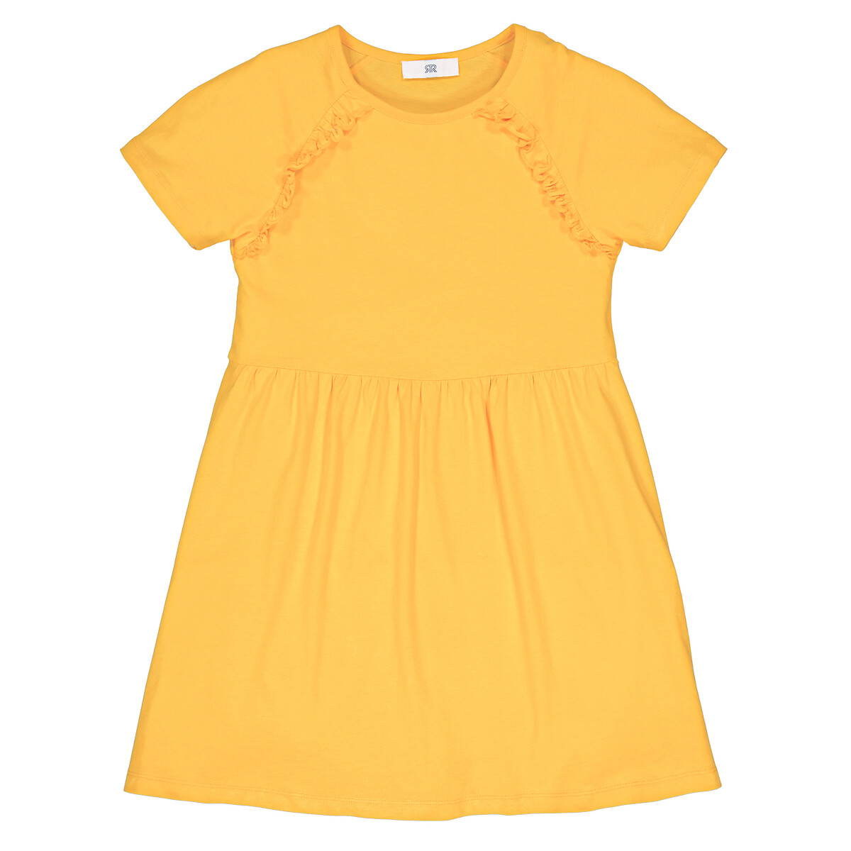 Платье С короткими рукавами и с отделкой оборками 12 лет -150 см желтый LaRedoute, размер 12 лет -150 см - фото 3