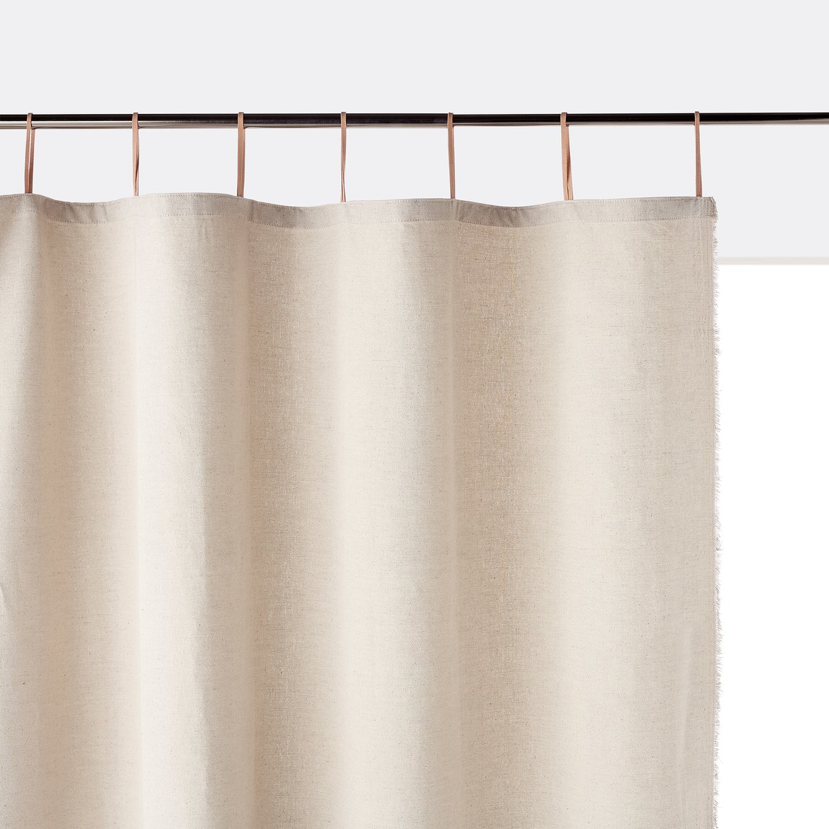 Image of Bello Fringed Cotton/Linen Single Curtain