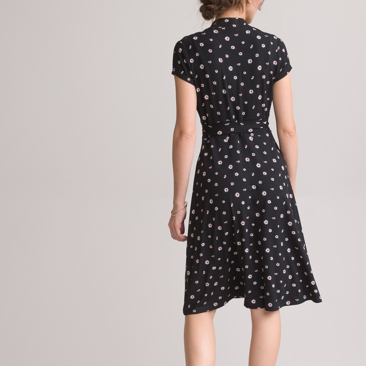 Платье-миди ANNE WEYBURN Расклешенное с цветочным принтом 44 черный, размер 44 - фото 4