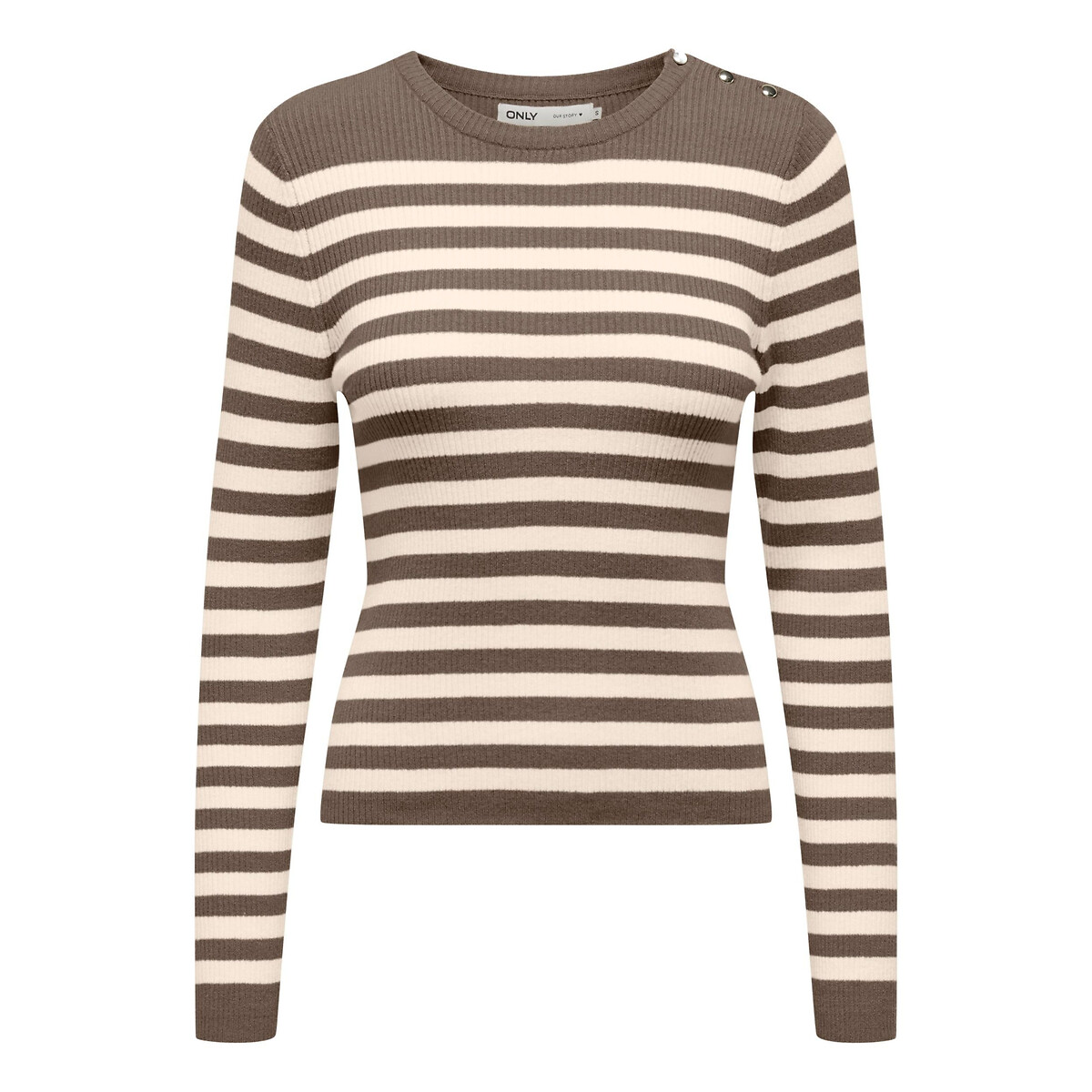 Пуловер с круглым вырезом из тонкого трикотажа XL бежевый пуловер с круглым вырезом из тонкого трикотажа m бежевый