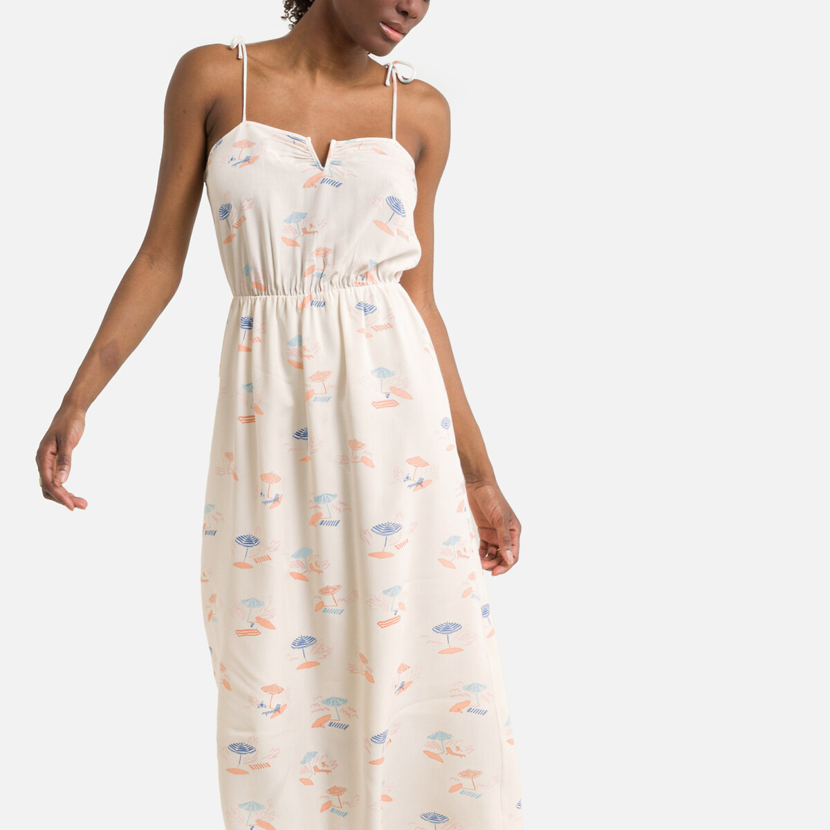Платье-миди 34 прямое с цветочным принтом 4(XL) разноцветный