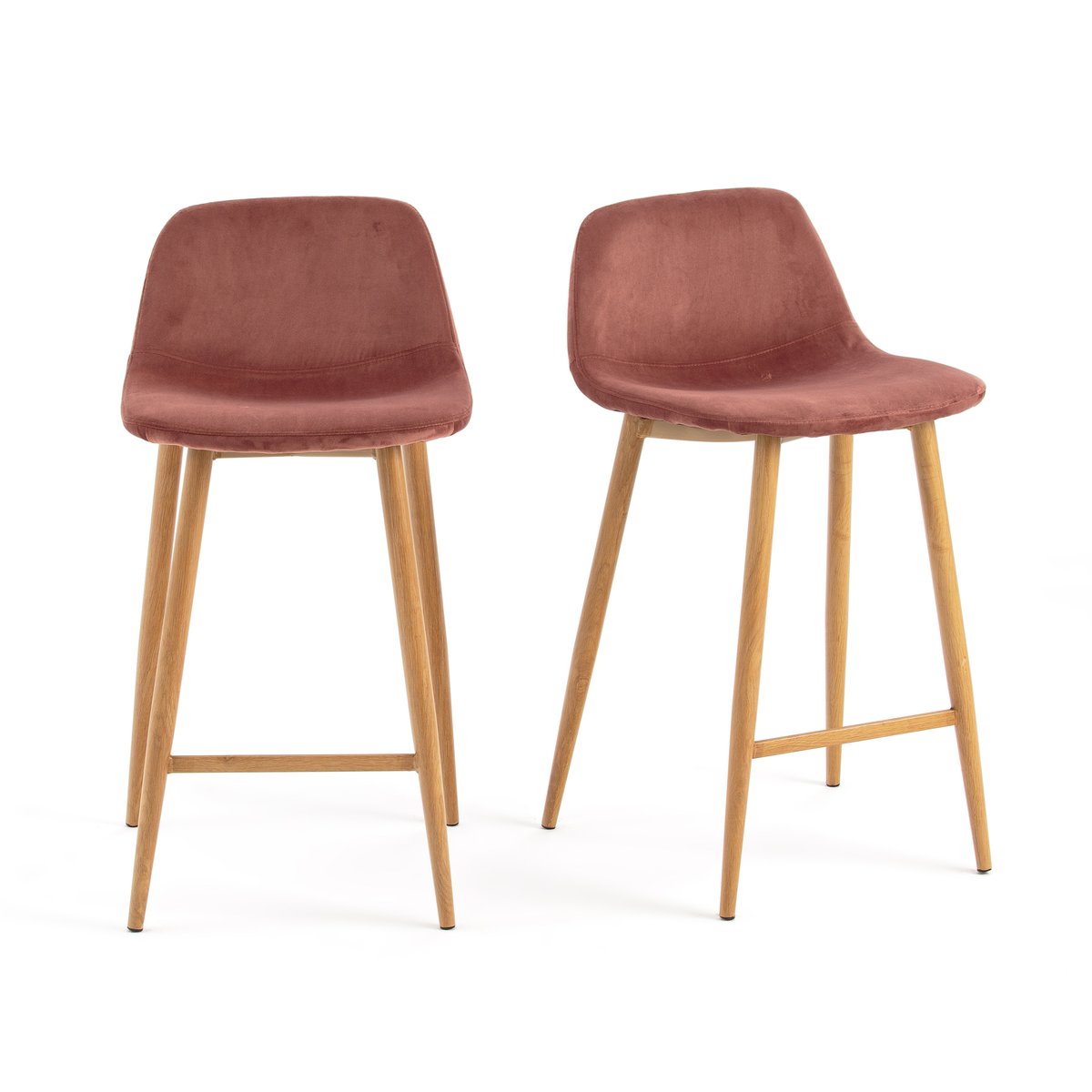 Барные стулья средней высоты комплект 2 шт Lavergne единый размер розовый