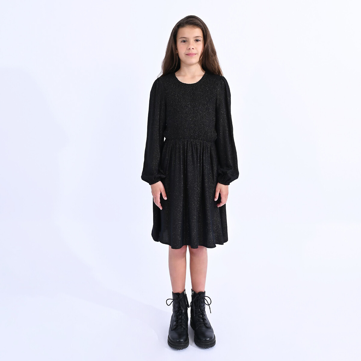 Платье С длинными рукавами 14 лет - 156 см черный LaRedoute, размер 14 лет - 156 см