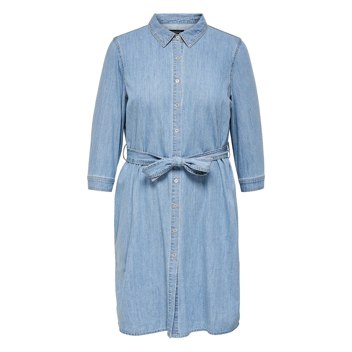 Платье-рубашка Из джинсовой ткани 58 синий LaRedoute, размер 58 - фото 4