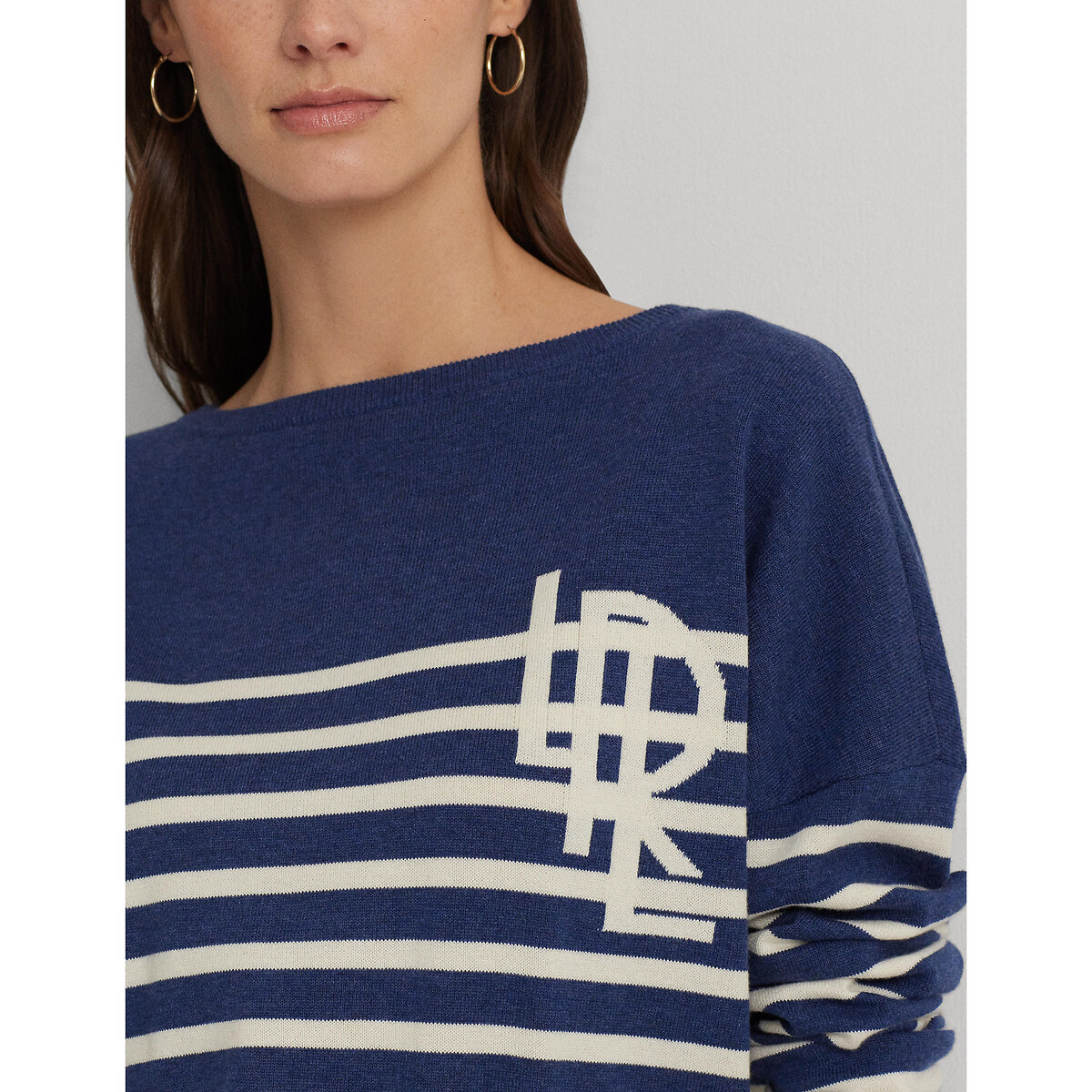 Пуловер в полоску в стиле тельняшки с длинными рукавами HAINVETTE  XS синий LaRedoute, размер XS - фото 4