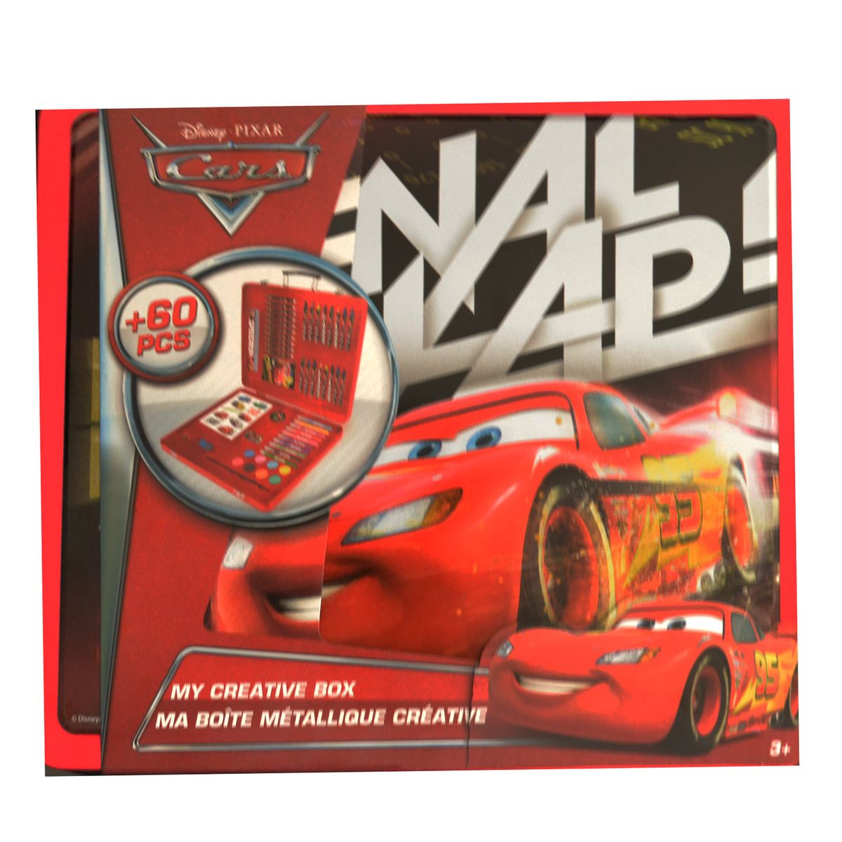 Boîte métallique créative 60 pièces : Cars