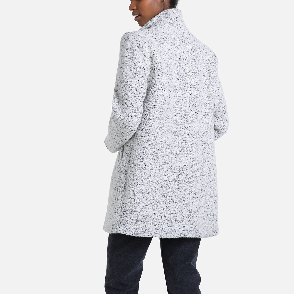 Пальто с воротником-стойкой  L серый LaRedoute, размер L - фото 4