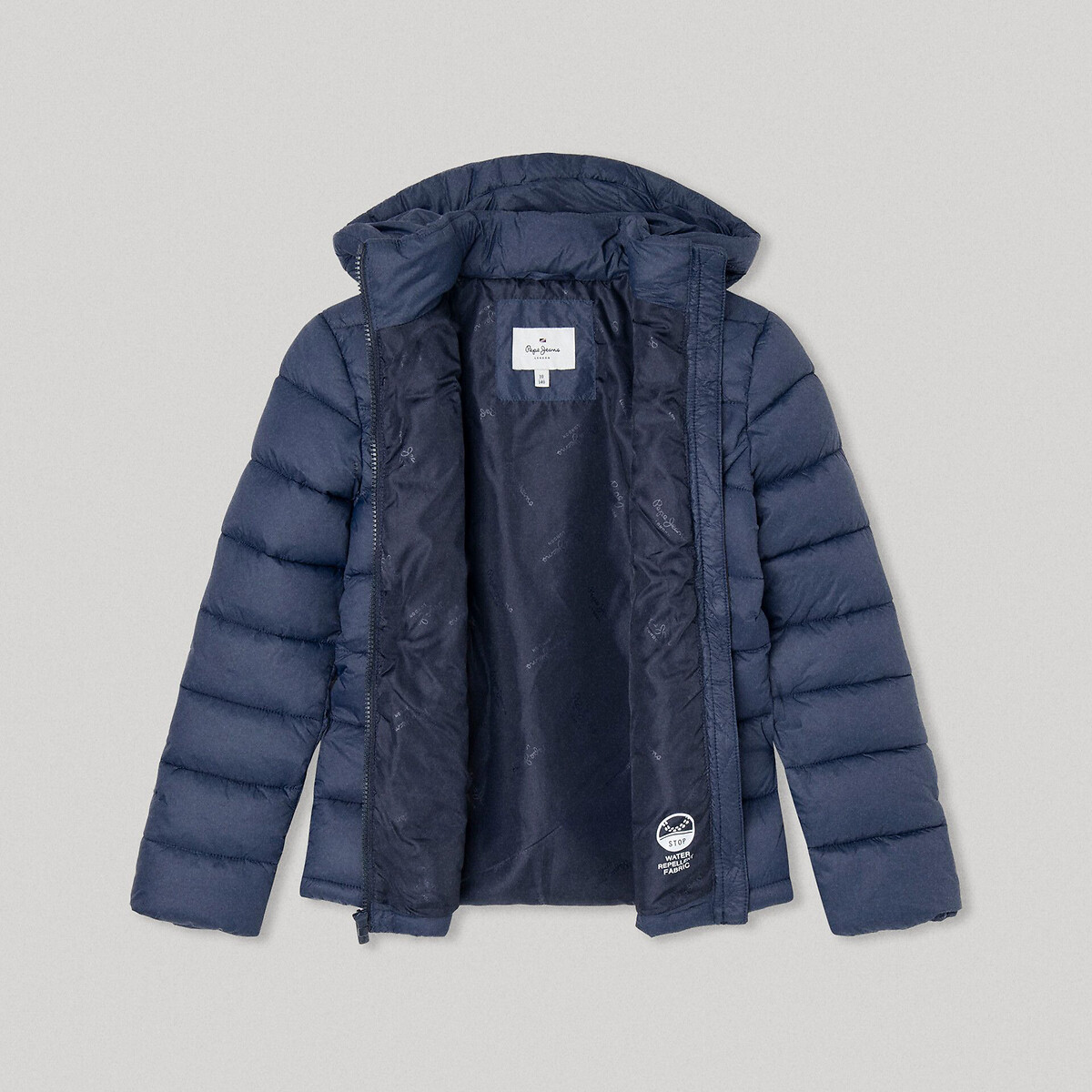 Куртка Стеганая с капюшоном 10 лет - 138 см синий LaRedoute, размер 10 лет - 138 см - фото 2
