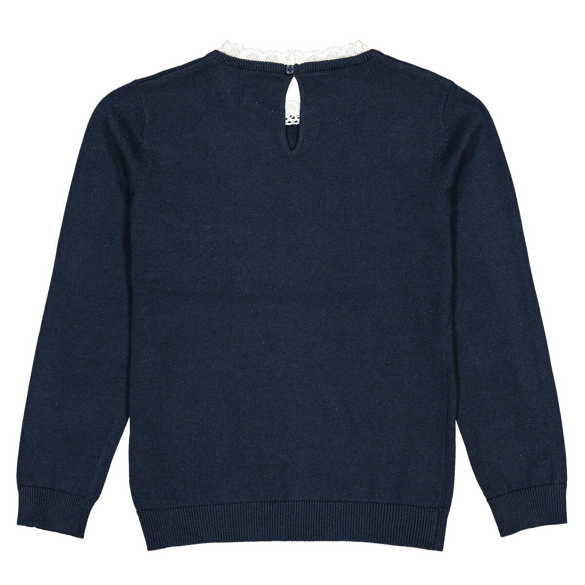 Пуловер Из тонкого трикотажа вырез с эффектом два в одном 5 лет - 108 см синий LaRedoute, размер 5 лет - 108 см - фото 4