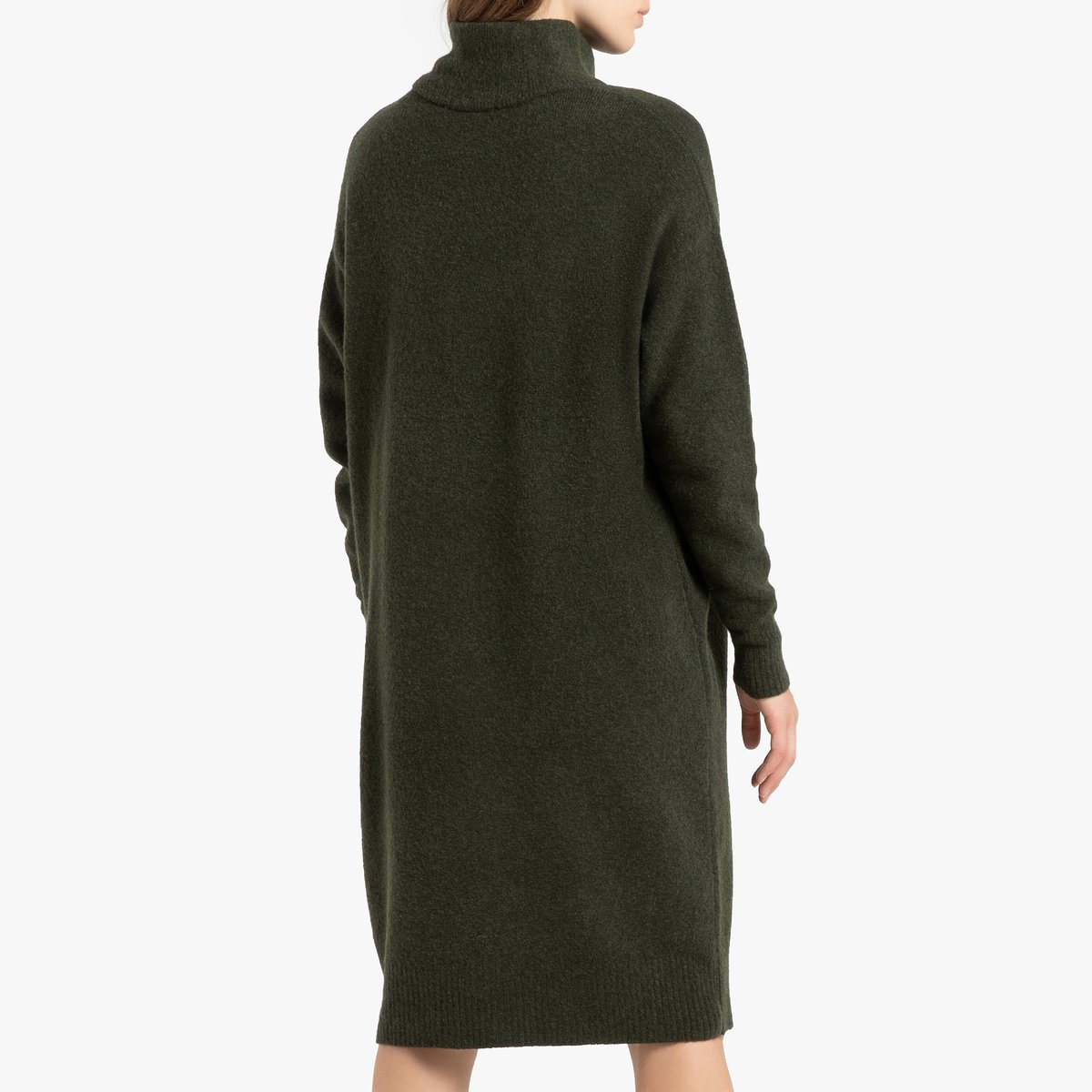 Платье-пуловер La Redoute Длинное с длинными рукавами DAMSVILLE XS/S зеленый, размер XS/S Длинное с длинными рукавами DAMSVILLE XS/S зеленый - фото 3