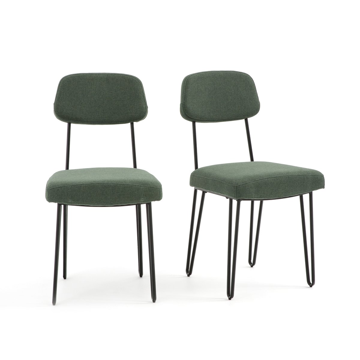 Комплект из 2 винтажных стульев Koper единый размер зеленый