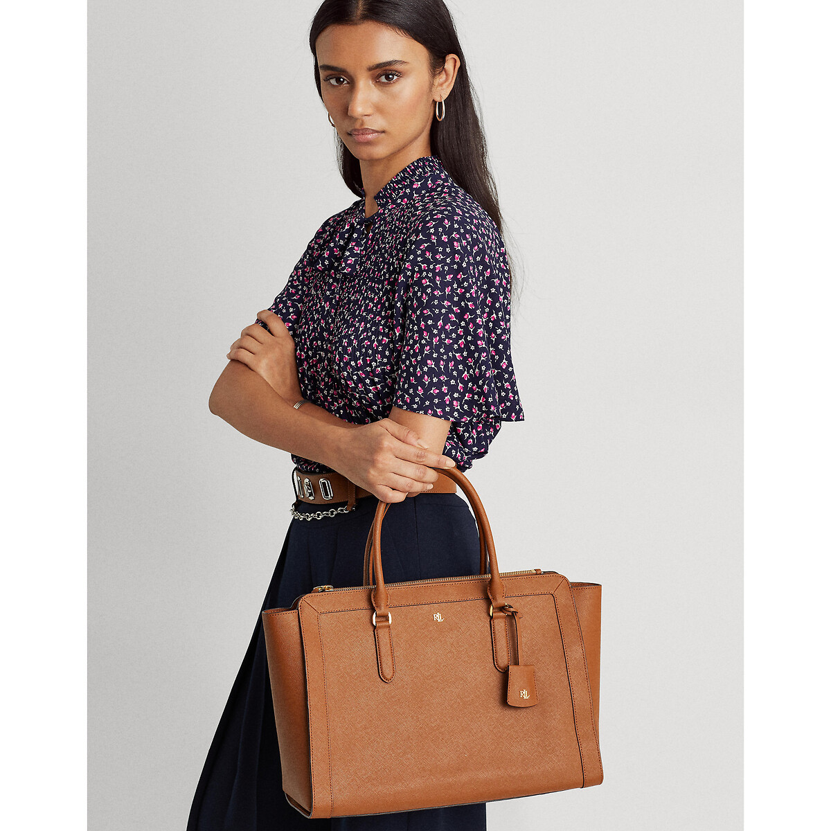 

Сумка LaRedoute, Каштановый, Из кожи BROOKE 37-SATCHEL-LARGE единый размер каштановый
