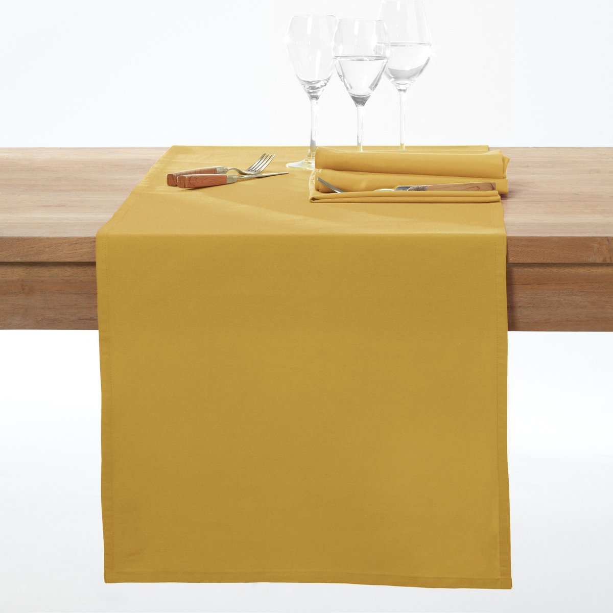 Дорожка La Redoute Столовая с пропиткой против пятен SCENARIO 45 x 150 см желтый, размер 45 x 150 см