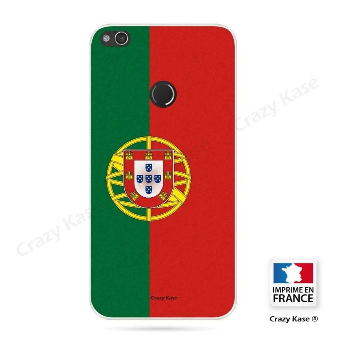 Coque P8 Lite (2017) souple motif Drapeau Portugais - Crazy Kase