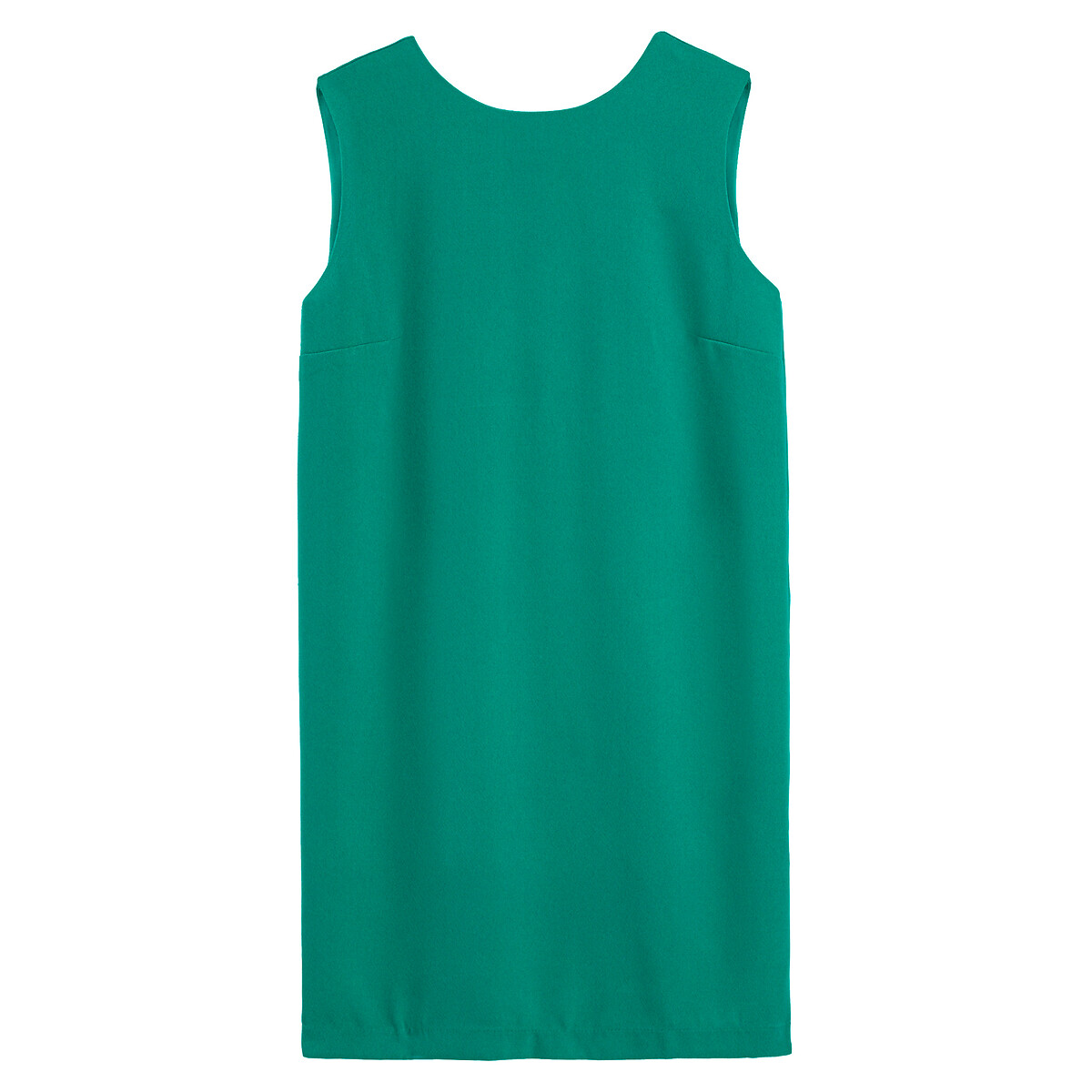 Платье Прямое короткое круглый вырез без рукавов 58 зеленый LaRedoute, размер 58 - фото 4