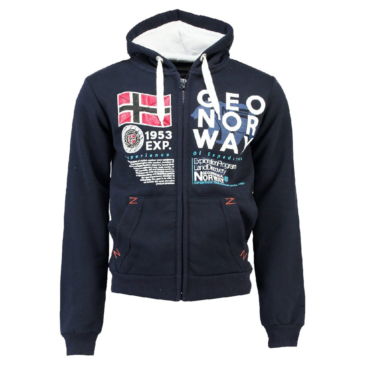 фото Свитшот на молнии с капюшоном geographical norway