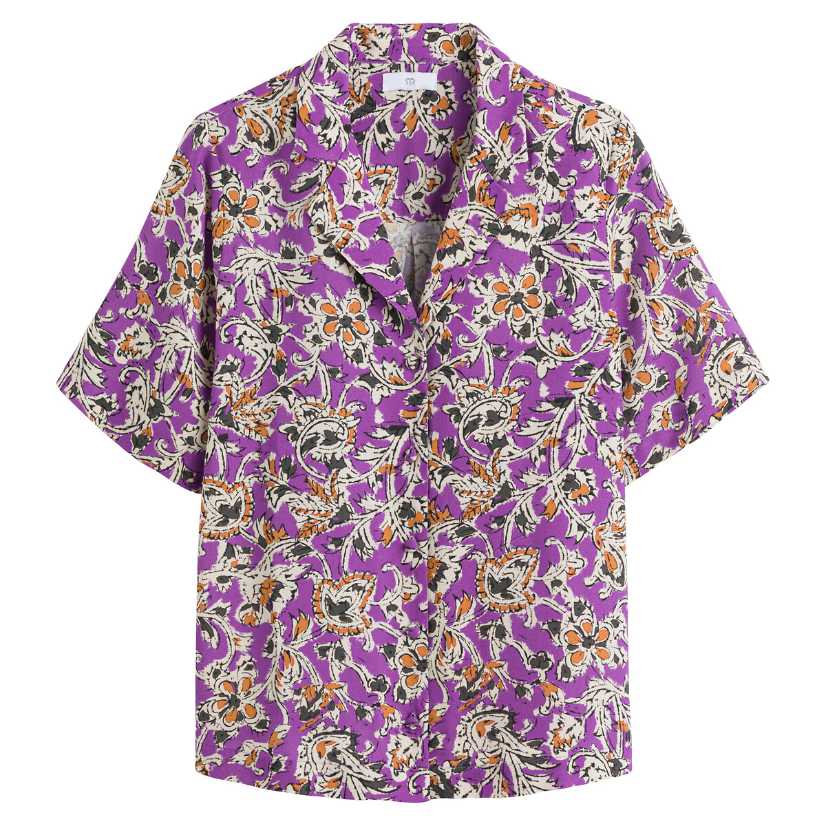Рубашка С принтом и короткими рукавами 52 (FR) - 58 (RUS) фиолетовый LaRedoute, размер 52 (FR) - 58 (RUS) Рубашка С принтом и короткими рукавами 52 (FR) - 58 (RUS) фиолетовый - фото 5
