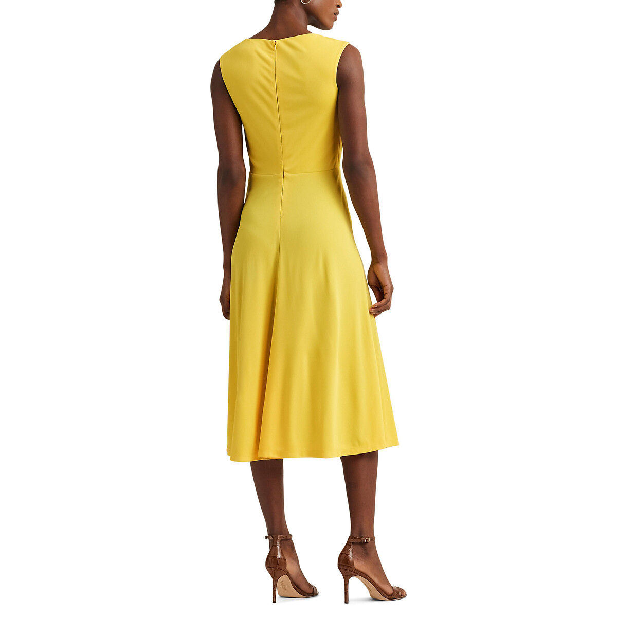 Платье-миди без рукавов TESSANNE  42 желтый LaRedoute, размер 42 - фото 2