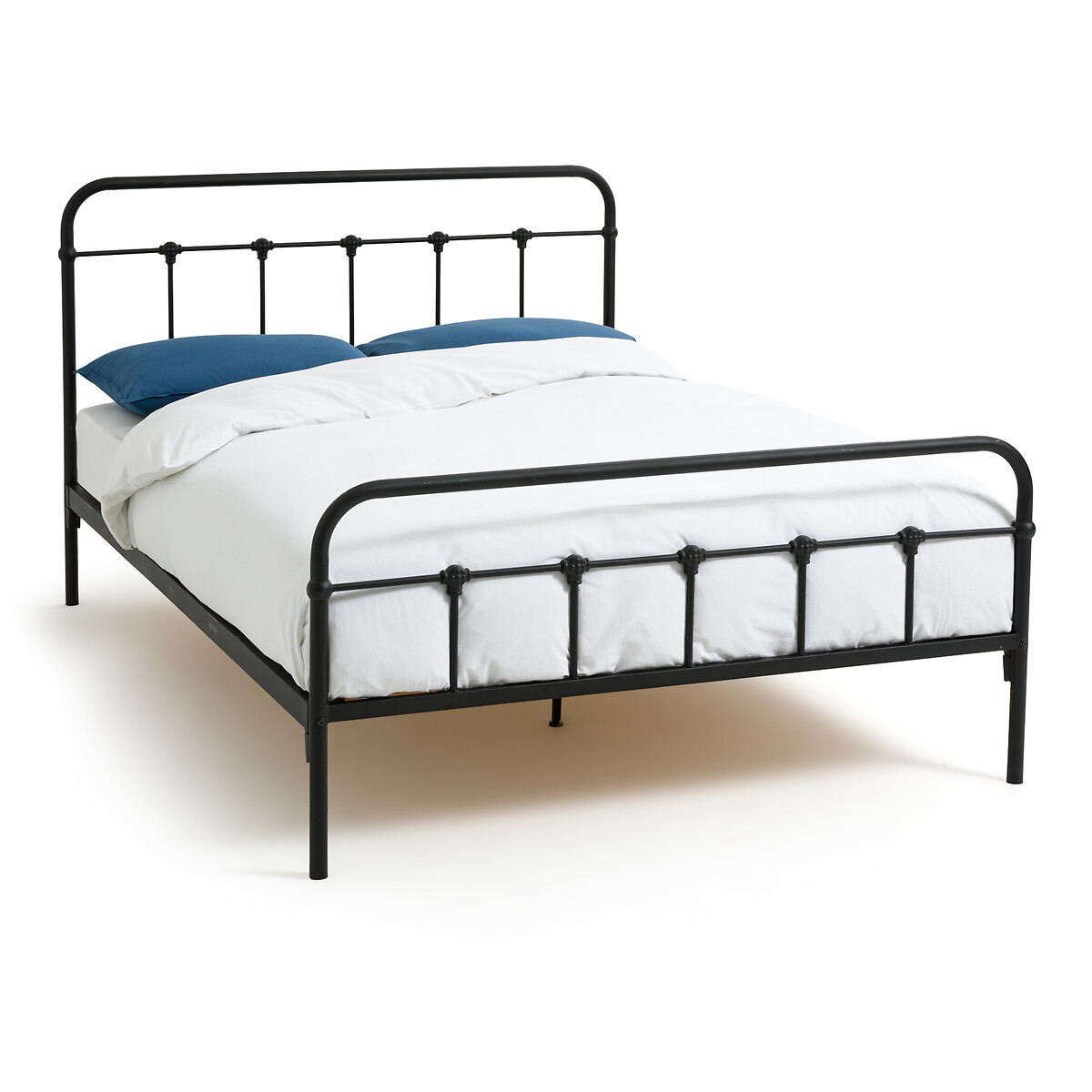 Кровать 2-спальная с бортом Asper 160 x 200 см черный