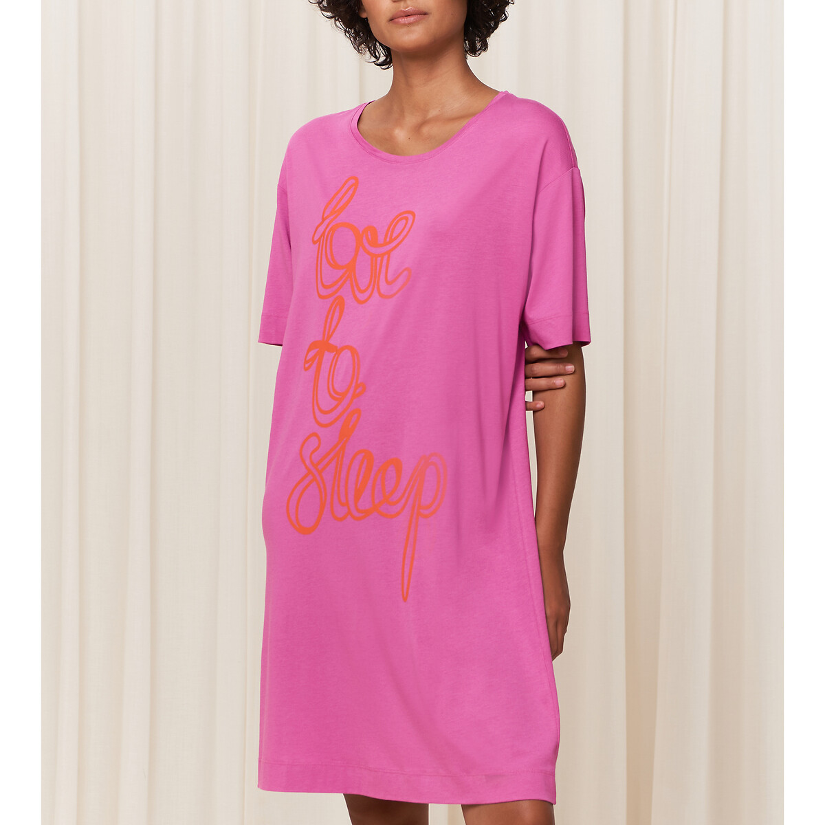 Рубашка Из хлопка и модала Nightdresses 36 (FR) - 42 (RUS) розовый LaRedoute, размер 36 (FR) - 42 (RUS) Рубашка Из хлопка и модала Nightdresses 36 (FR) - 42 (RUS) розовый - фото 1