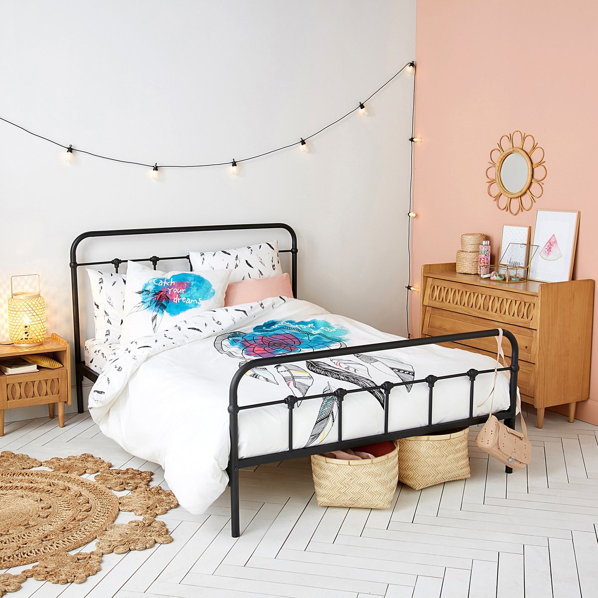 Кровать La Redoute -спальная с бортом Asper 140 x 190 см белый, размер 140 x 190 см - фото 2