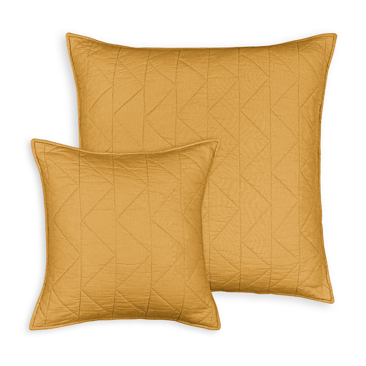 Чехол La Redoute На подушку  наволочка Zig-zag 65 x 65 см желтый, размер 65 x 65 см - фото 1