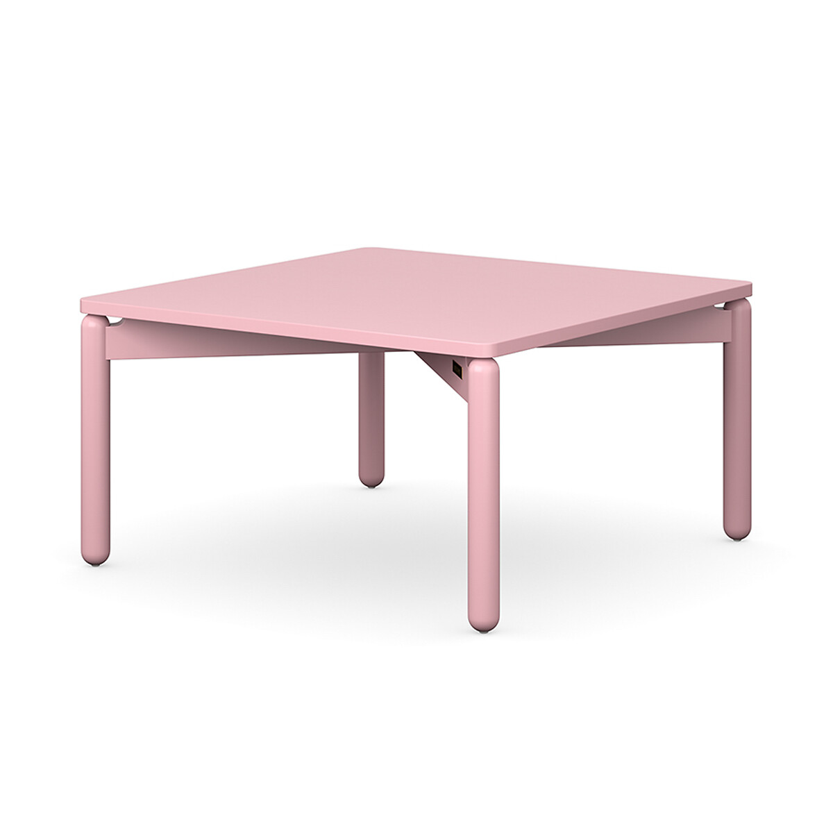 Столик кофейный Saga 75х75 см  2 персоны розовый LaRedoute, размер 2 персоны - фото 1