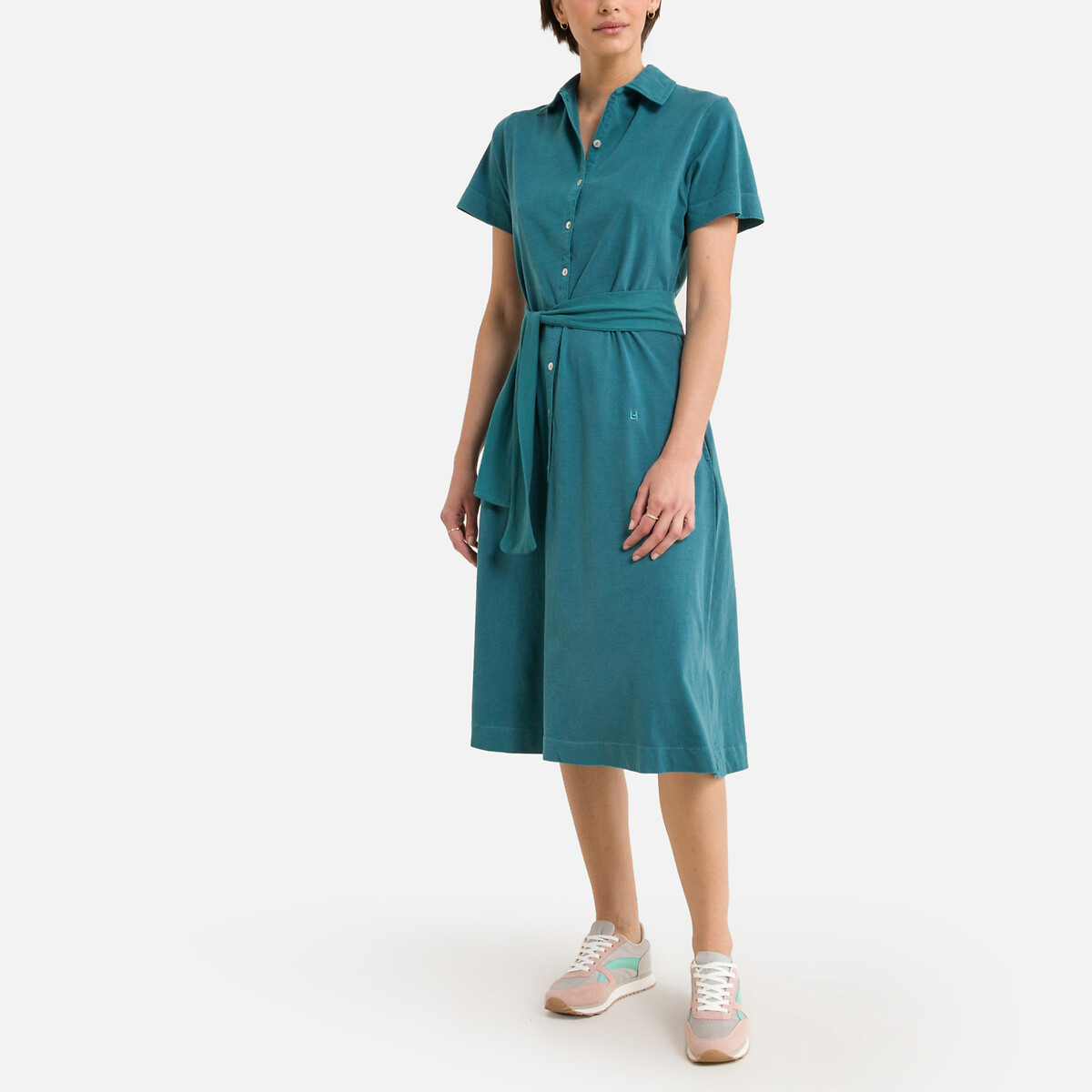 Платье LEON & HARPER На пуговицах с короткими рукавами RALINI M синий, размер M - фото 2