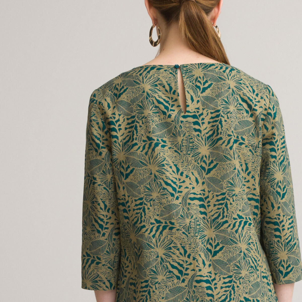 Платье-миди ANNE WEYBURN Прямое с цветочным принтом рукава 34 56 зеленый, размер 56 - фото 3