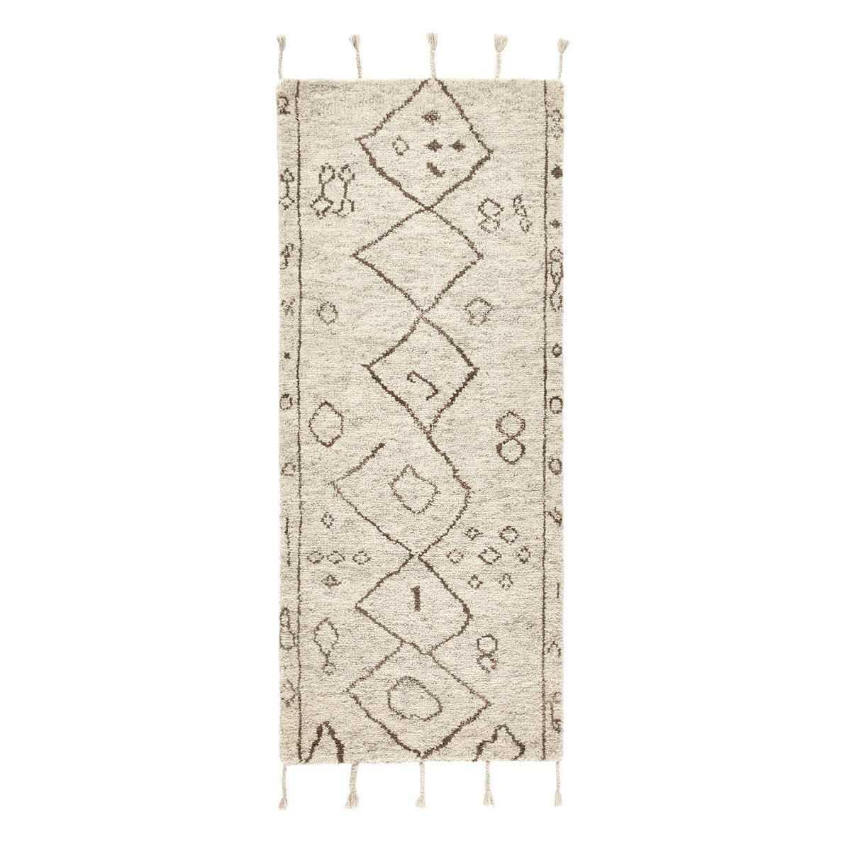 фото Дорожка ковровая для коридора в берберском стиле из шерсти, padma am.pm