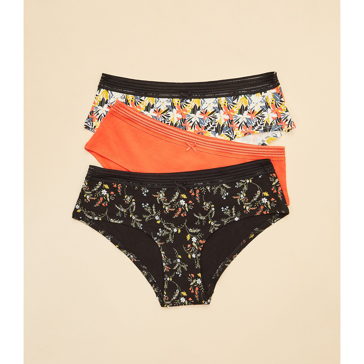 

Комплект из 3 трусов-шортов AUTOMNE ETAM, Красный, La Redoute XS красный