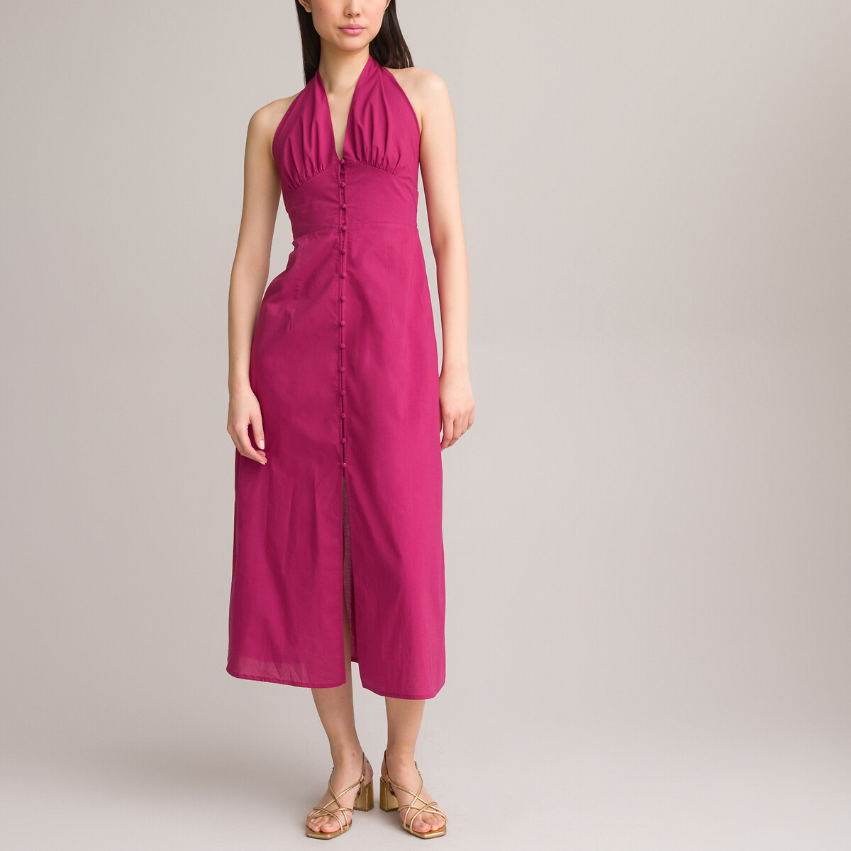 Платье Длинное с открытой спинкой 52 фиолетовый LaRedoute, размер 52 - фото 2