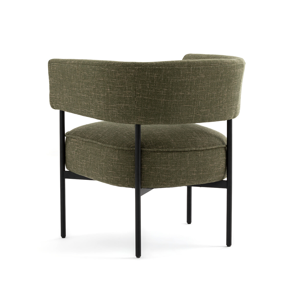 Кресло LaRedoute Из ткани меланж и металла Morton единый размер зеленый - фото 4