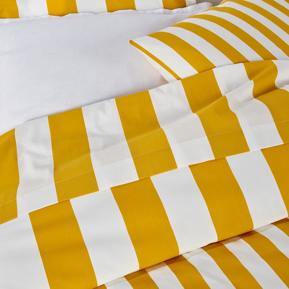Пододеяльник LA REDOUTE INTERIEURS Из хлопковой ткани Hendaye 240 x 220 см желтый, размер 240 x 220 см - фото 2