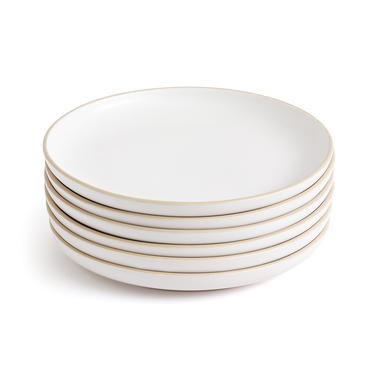 Комплект из шести тарелок из матовой керамики Nordik единый размер бежевый