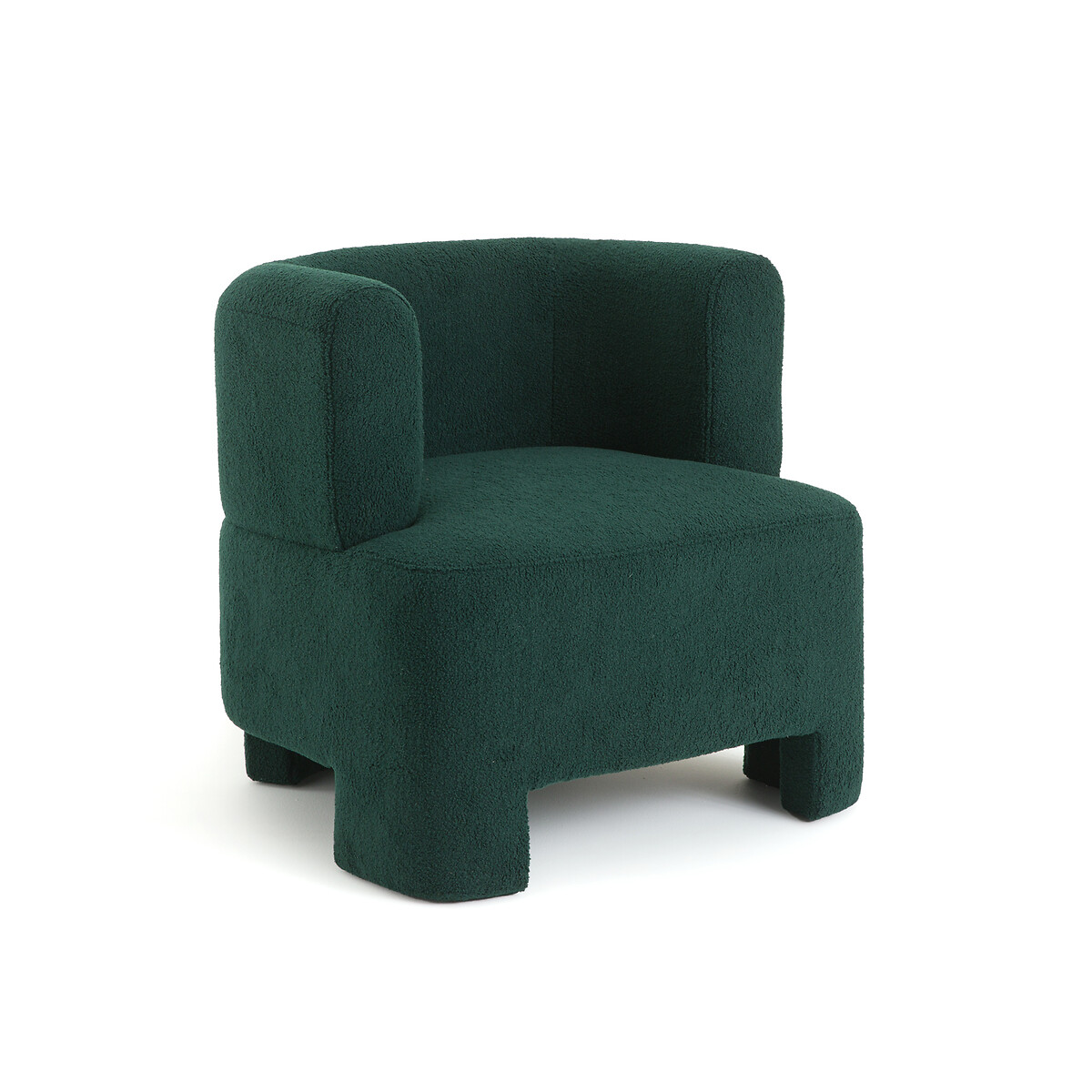 Кресло Из ткани букле маленькая модель Darrel единый размер зеленый LaRedoute - фото 1