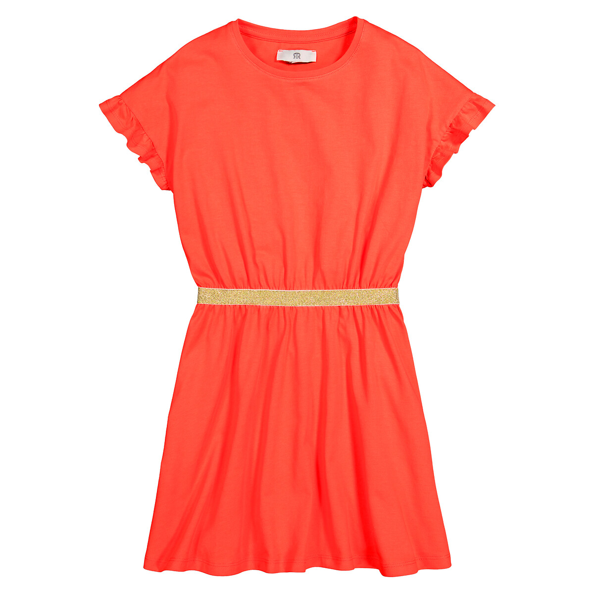 Платье С короткими рукавами с воланами 7 лет - 120 см оранжевый LaRedoute, размер 7 лет - 120 см - фото 3