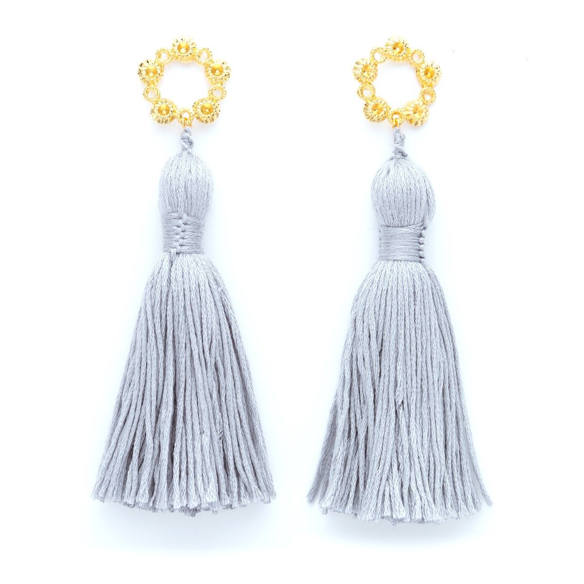 Boucles d'oreilles Pauline Gris Perle