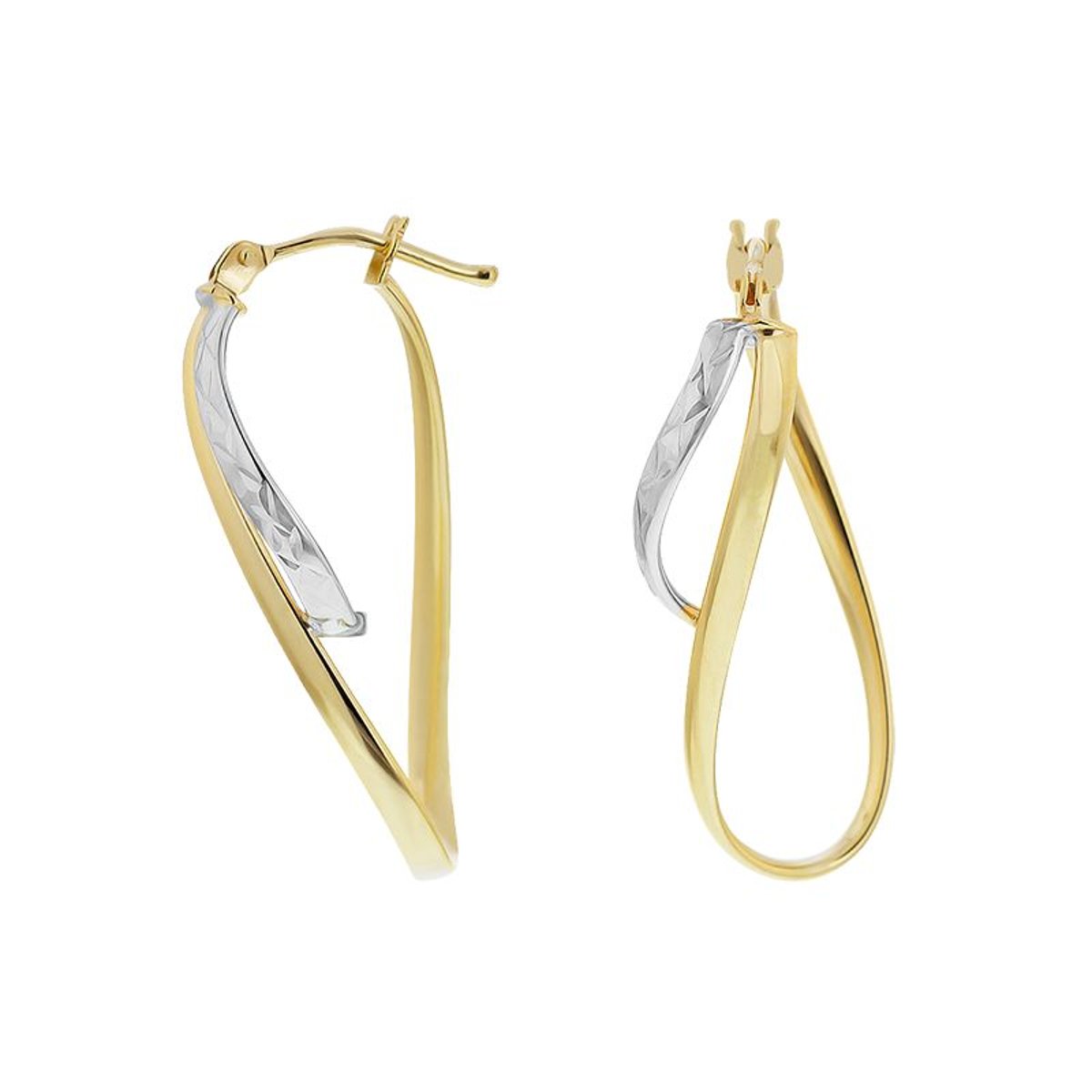 Boucles d'oreilles en Or 375/1000 et Oxyde