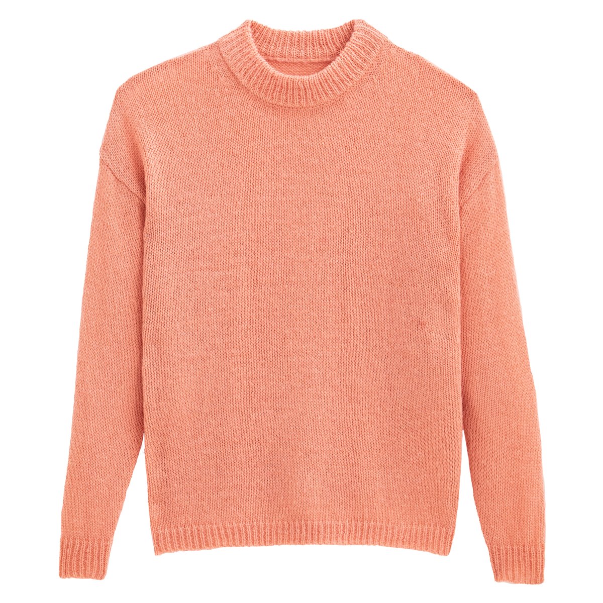 Пуловер La Redoute С круглым вырезом из плотного трикотажа S розовый, размер S - фото 5