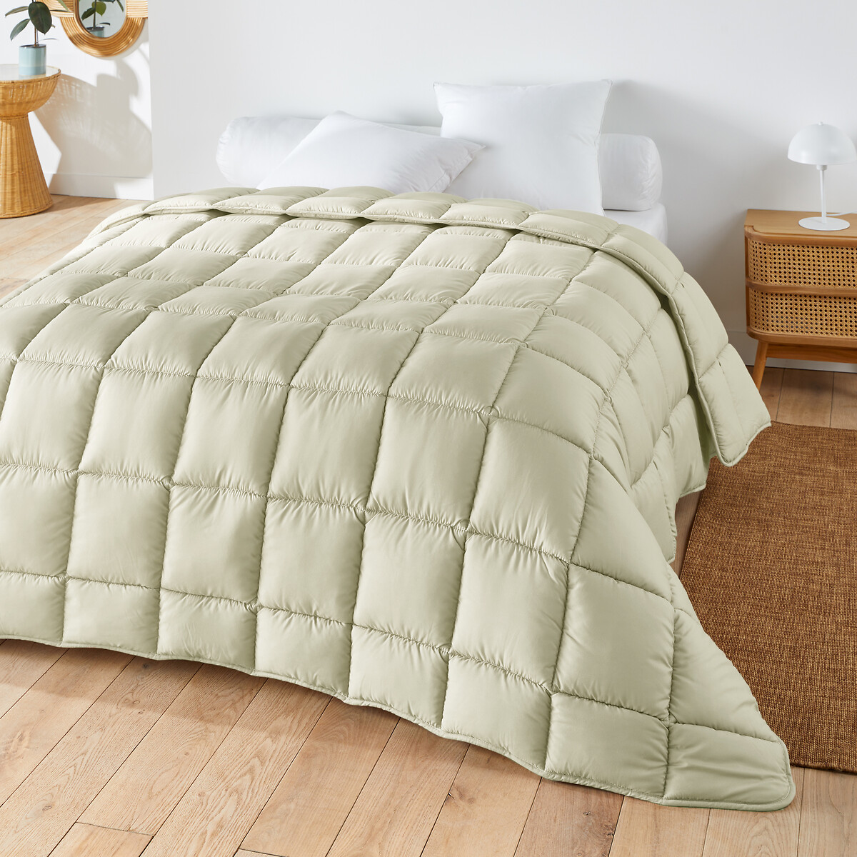Одеяло яркое из синтетической ткани для прохладного помещения  140 x 200 см бежевый LaRedoute, размер 140 x 200 см - фото 1