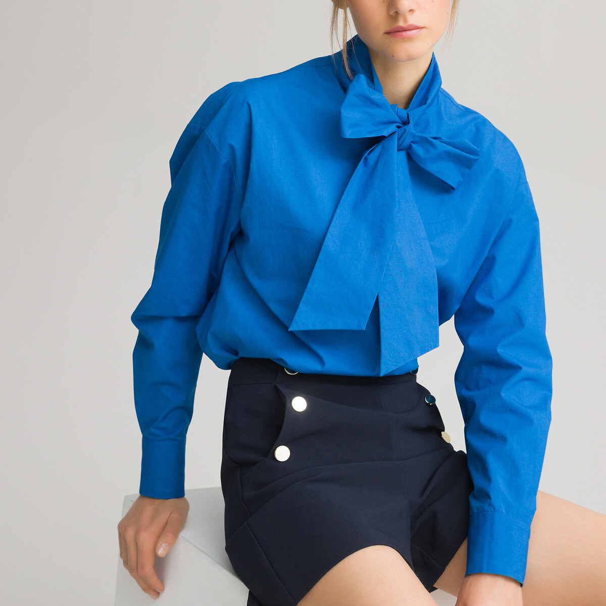 

Блузка LA REDOUTE COLLECTIONS, Синий, С галстуком-бантом 44 (FR) - 50 (RUS) синий